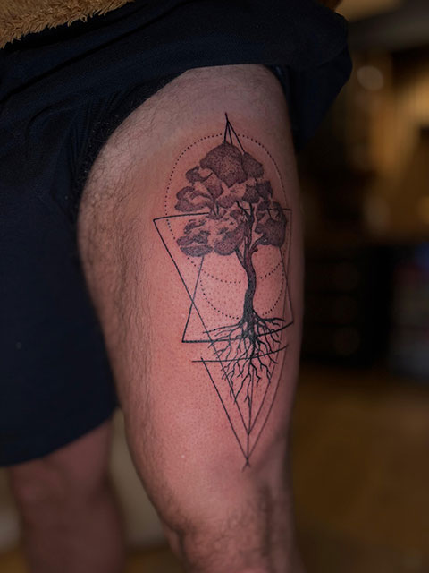 Black and Grey voorbeeld 2 tattoo